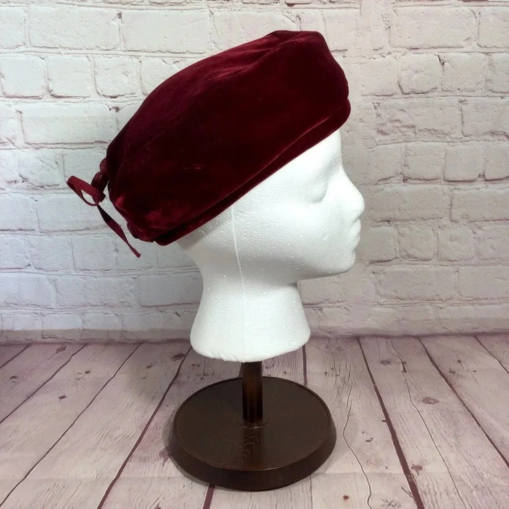 Vintage New York Best & Co. Designed for AMY Burgundy Hat - Picture 2 of 7